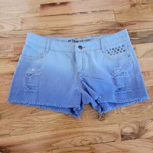 Selena Gomez "Dream Out Loud" Distressed Ombre Purple Shorts 9